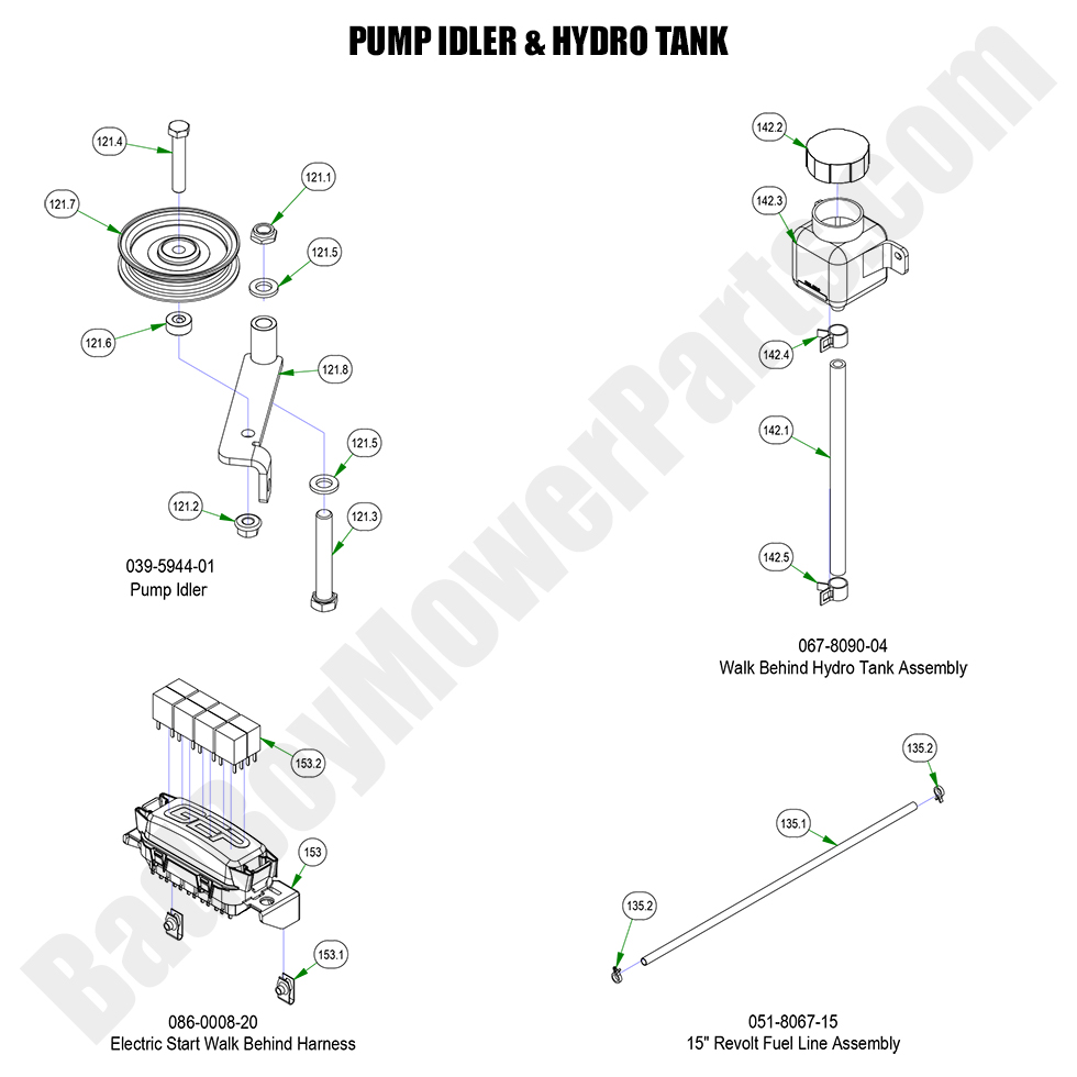 2023 Walk Behind - Pump Idler & Hydro Tank